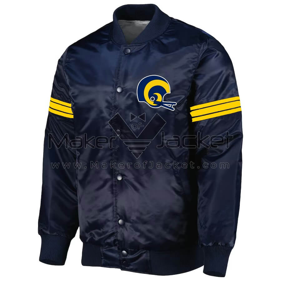 NFL-LA-Rams-Old-Helmet-Logo-Navy-Blue-Satin-Jacket