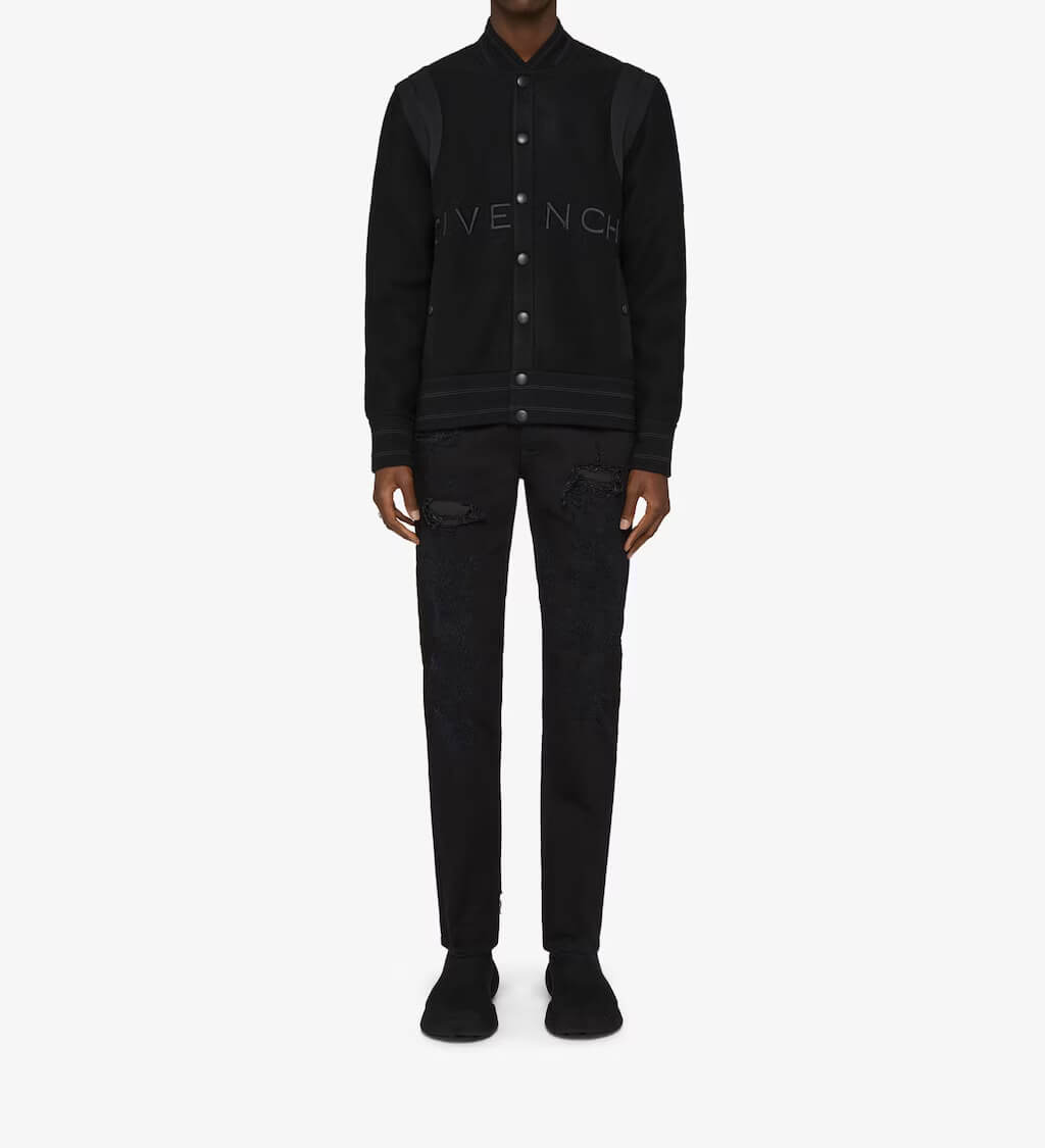 Black Givenchy Wool Bomber Jacket
