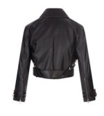 Givenchy Black Biker Cropped Leather Jacket