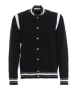Givenchy Black White Wool 4G Bomber Jacket