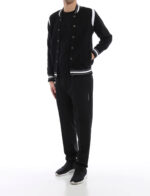 Givenchy Black White Wool 4G Bomber Jacket