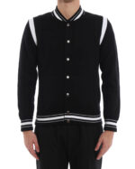 Givenchy Black White Wool 4G Bomber Jacket