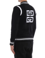 Givenchy Black White Wool 4G Bomber Jacket