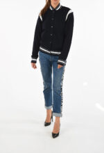 Givenchy Black Wool Knitted Bomber Jacket