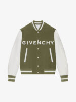 Givenchy Khaki White Varsity Bomber Jacket