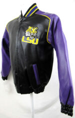 LSU-Tigers-Football-G-III-Sports-Full-Zip-Leather-Jacket
