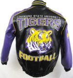 LSU-Tigers-Football-G-III-Sports-Full-Zip-Leather-Jacket