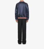 Navy Red Givenchy Raglan Sleeve Bomber Jacket