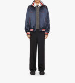 Navy Red Givenchy Raglan Sleeve Bomber Jacket