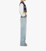 Navy White Givenchy Cropped Varsity Jacket