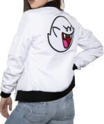 Nintendo Super Mario Boo Satin Bomber Jacket