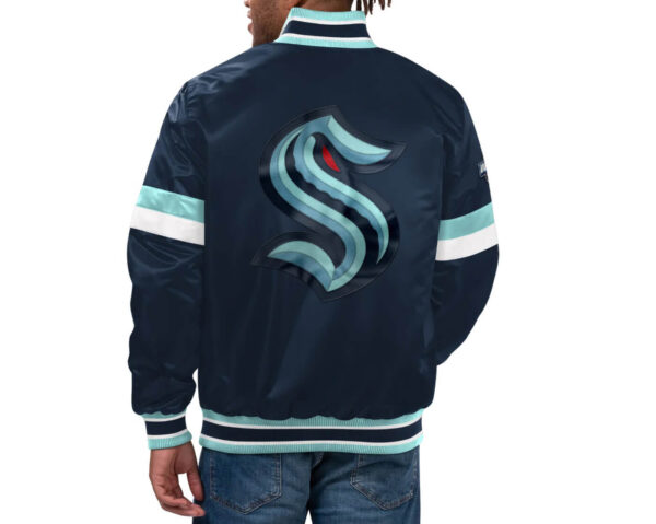 Seattle Kraken Home Game Navy Satin Jacket