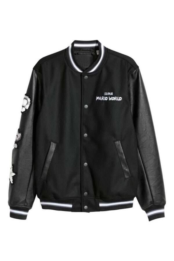 Super Mario World Baseball Varsity Letterman Jacket