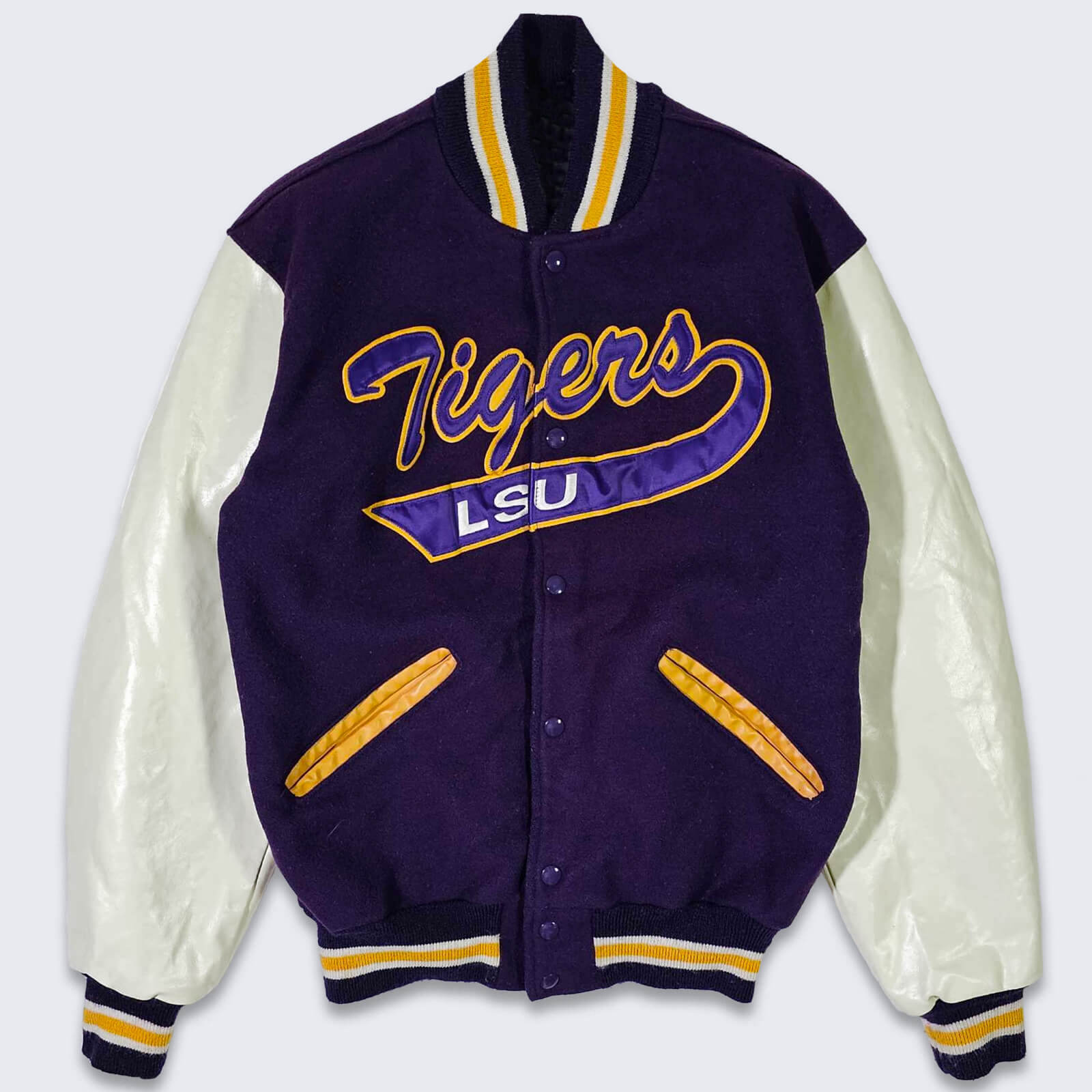 Vintage-90s-LSU-Tigers-Delong-Varsity-Jacket-(1) Vintage-90s-LSU-Tigers-Delong-Varsity-Jacket