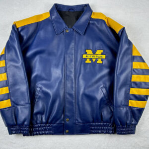 Vintage-Michigan-Wolverines-Zip-Up-Leather-Jacket