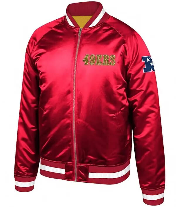 Scarlet-San-Francisco-49ers-Faithful-To-The-Bay-Satin-Jacket-1 Scarlet-San-Francisco-49ers-Faithful-To-The-Bay-Satin-Jacket