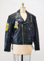 Betty Boop Black Comic Music Biker Leather Jacket