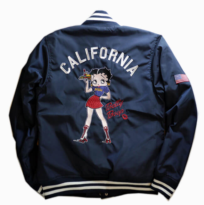 Betty Boop Navy California USA Bomber Jacket