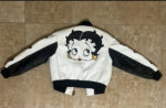 Betty Boop White Black Leather Jacket