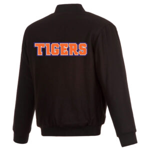 NCCA-Clemson-Tigers-Black-Wool-Jacket