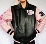 Rare Black Pink Betty Boop Leather Jacket