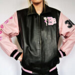 Rare Black Pink Betty Boop Leather Jacket