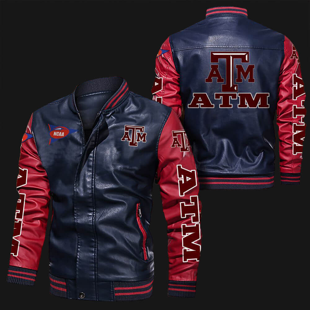 Texas-A&M-Aggies-Blue-Red-Leather-Bomber-Jacket-1 Texas-A&M-Aggies-Blue-Red-Leather-Bomber-Jacket