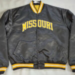 Vintage 80's Missouri Tigers Black Satin Jacket