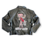 Vintage Betty Boop and Pudgy Black Leather Jacket