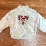 Vintage MGM Betty Boop White Satin Bomber Jacket