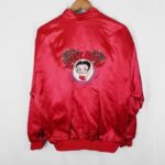 Vintage MGM Grand Betty Boop Red Satin Bomber Jacket