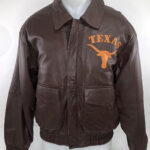 Vintage-University-Of-Texas-Longhorns-Brown-Leather-Jacket