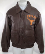 Vintage-University-Of-Texas-Longhorns-Brown-Leather-Jacket