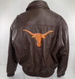Vintage-University-Of-Texas-Longhorns-Brown-Leather-Jacket