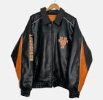 Vtg-90's-University-Of-Texas-Longhorns-Leather-Jacket