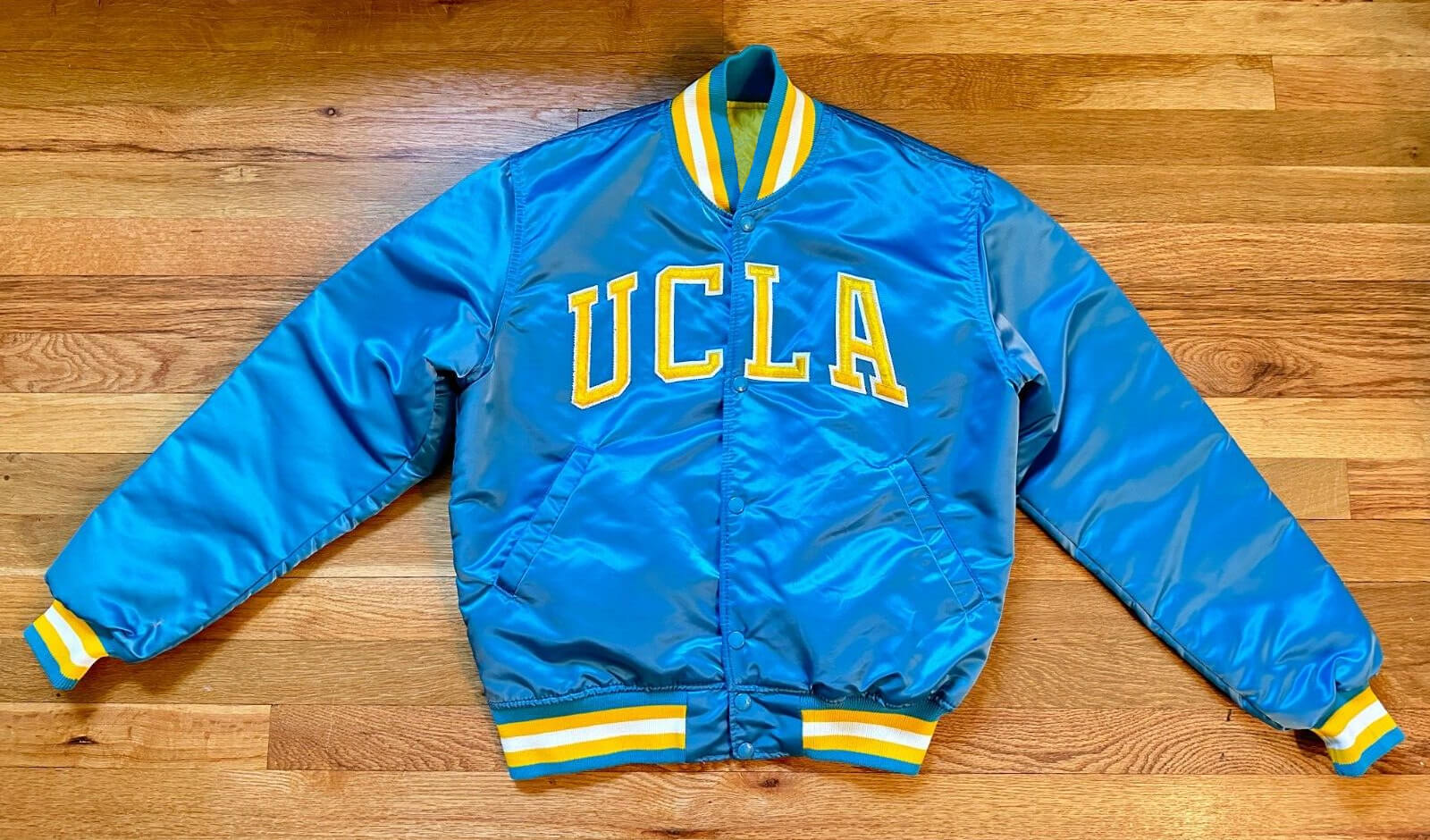 Vtg-NCAA-UCLA-Bruins-Blue-Satin-Jacket-1 Vtg NCAA UCLA Bruins Blue Satin Jacket