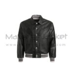 Betty Boop Black Leather Bomber Jacket