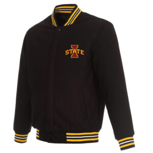 Black-NCAA-Team-Iowa-Hawkeyes-Wool-Jacket