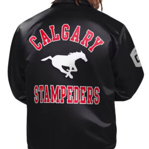 CFL-Calgary-Stampeders-Option-Route-Black-Satin-Jacket