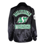 CFL-Saskatchewan-Roughriders-Sideline-Black-Satin-Jacket
