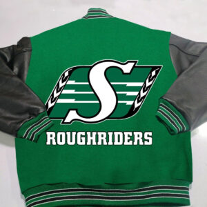 CFL-Saskatchewan-Roughriders-Tricolor-Varsity-Jacket