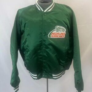 Green Miami Hurricanes Satin Jacket