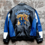 Kentucky Wildcats Black Blue Leather Jacket