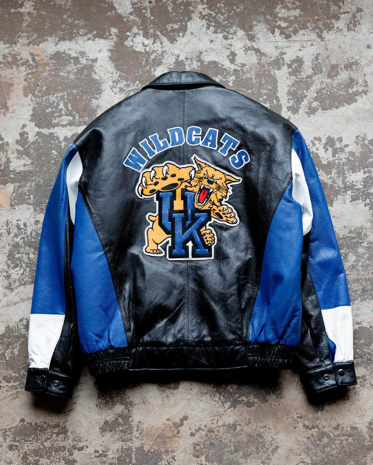 Kentucky Wildcats Black Blue Leather Jacket (1) Kentucky Wildcats Black Blue Leather Jacket
