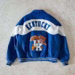 Kentucky Wildcats Blue White 90s Leather Jacket