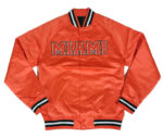 Miami Hurricanes NCAA Orange Satin Jacket
