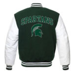 Michigan-State-Spartans-Green-And-White-Varsity-Jacket