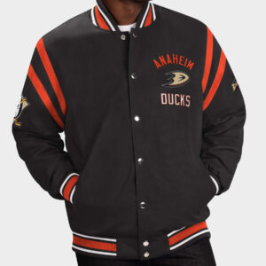 NHL Anaheim Mighty Ducks NHL Black Bomber Jacket