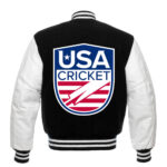USA-Cricket-Team-Black-And-White-Varsity-Jacket