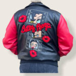 Vintage Betty Boop Black Red Leather Jacket
